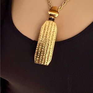 SOLD Gold GIVENCHY Rare Vintage Bottle Pendant + or Brooch on GIVENCHY chain